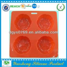 orange color and flower shape sugar cake decorations