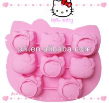 NEW!Silicone HELLO KITTY cake cupcake muffin mold 8 mold