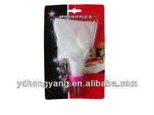 Cake decorator with 3 metal nozzels