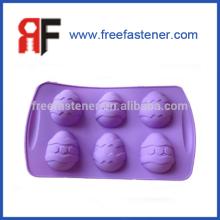6 cavity easter egg shaped  silicone   soap   mold s chocolate  mold s