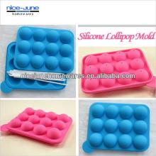 12 Silicone Tray Pop Cake Stick Mould Lollipop Party Cupcake Baking Mold