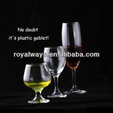 High quality Nice shape customized plastic Red Wine Glass BPA free