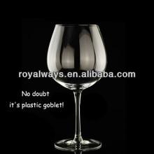 Nice shape customized elegent plastic Red Wine Glass