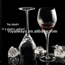 Hot selling! High quality Nice shape customized elegent  plastic   Red   Wine   Glass  BPA free
