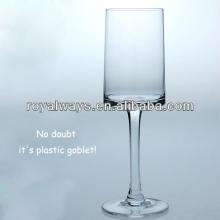 Popular cheap elegant plastic red wine drinking goblet with high quality