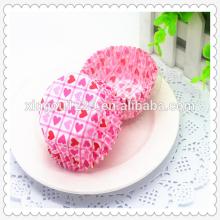 Pink Heart Mini Disposable Paper Cups For Cake Decorating Tools.