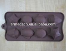 Sea animals design silicone chocolate mold tray