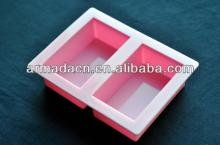 Flexible Silicone Silicon Soap Molds Cake Molds Chocolate - 2 x 120g Rectangle Bar