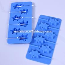 FDA/LFGB approved high quality star shape silicone lollipop molds