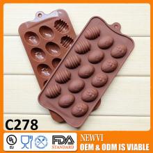 100% food grade egg shape silicone ice cube tray for christmas