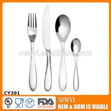 Elegant unique stainless steel corn starch flatware for kitchen