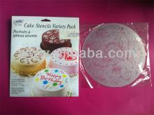 Hotsale Plastic cake stencil 4 piecs set cake decorating tool