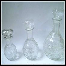 Drinking Clear  Empty   Glass  Round Bottom Vintage  Bottles  Wine  Glass  Decorated Decanter