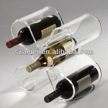 top quality acrylic wine display rack / single red wine rack