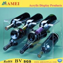wholesale unique design acrylic display/Acrylic Red Wine Display Rack