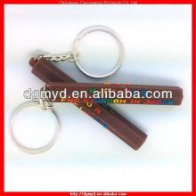 chocolate bar double side silicone key chain (MYD-2224)