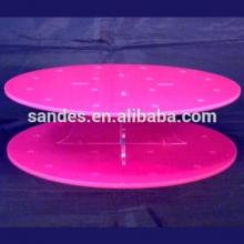 Eco-friendly Sweet Pink Circinal Acrylic Lollipop Display Rack