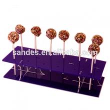 Simple Design Handmade Dark Purple Acrylic Lollipop Display Rack