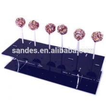 Simple Design Handmade Dark Black Acrylic Lollipop Display Rack