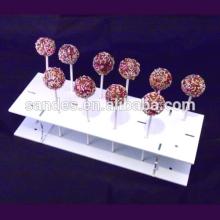 Simple  Design   Handmade  Pure White Acrylic Lollipop Display Rack