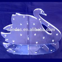 Eco-friendly Double Layers Swan Shape Clear Acrylic Lollipop Display Rack