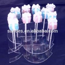 Attractive Leaf Design Clear Acrylic Lollipop Display Rack