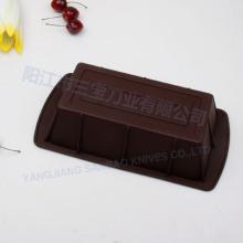 Dark chocolate color of square shapped of silicone cake molds
