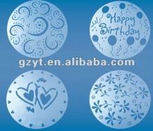 Happy birthday plastic cake stencil cake decoration tools