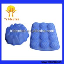 Fashion 12-cup snow shape 3d silicone cake decorating molds