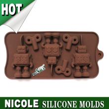 B0185 robot Nicole chocolate 3d silicone cake decorating molds factory