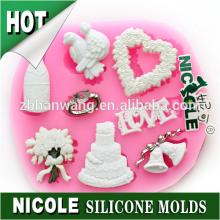 wedding silicone fondant cake decoration