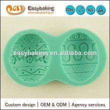 Wholesale custom  easter  egg silicone molds for fondant cake decorating & chocolate