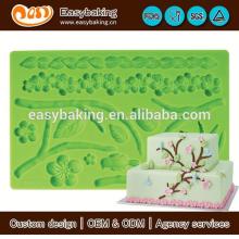 Wholesale custom 3D flower Gum Paste and fondant mold for cake decorating