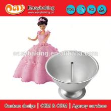 Wholesale custom princess dress aluminum mold cookie cutter metal cake pan for cake decorating