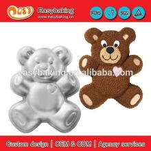 Wholesale custom bear teddy aluminum mold cookie cutter metal cake pan for cake decorating