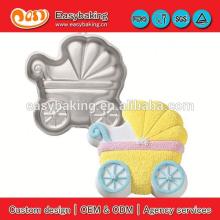 Wholesale custom baby buggy aluminum mold cookie cutter  metal  cake  pan  for cake decorating