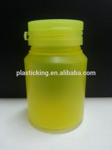 100ML PP Yellow Fresh Xylitol Chewing Gum Plastic Bottle,Candy Plastic Bottle With Easy-Pulling Lid