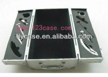 hot selling brand name of red wine case with safe locks and handle interior EVA foam