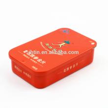 Tin Box with push and pull Lid for chewing Gum