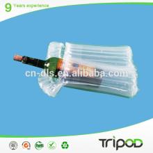 clear air column cushioning bag,red wine plastic air packaging bag,plastic air cylinder bag