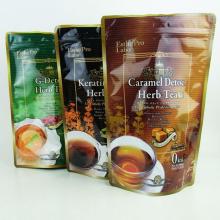 Stand up ziplock aluminum foil tea bag