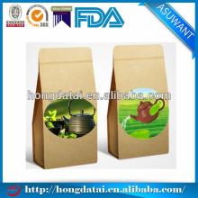 Eco-friendly side gusset flat bottom paper tea bag with top quality wholesale