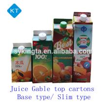 Long  shelf  life Juice Gable top cartons