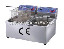 2014 NEW hot selling 6 liter electric Fryer with 2 tanks