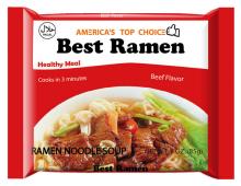 Chinese healty instant noodle with beef seasoning