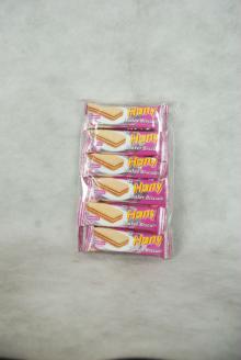 Hany s strawberry flavour cream filled wafer
