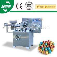Ball, egg-shaped chocolate foil wrapping machine