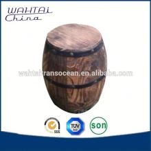 Decorate Wood Barrel With  Base 