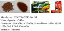 Instant Coffee(SD, FD) / Coffee Mix(stick)