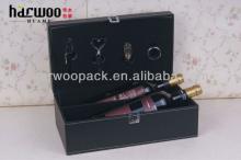 PU Leather Red Wine Box With Tools